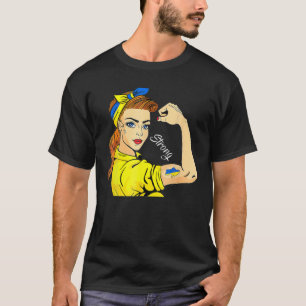 Camiseta Apoyo a Ucrania Mujeres Fuertes Niñas Me Sumo a Uc