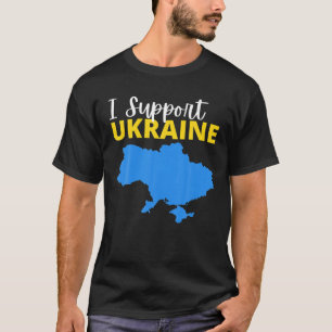 Camiseta Apoyo a Ucrania rezando fuertemente por la bandera