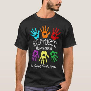 Camiseta Apoyo al amor Educar para defender el autismo del