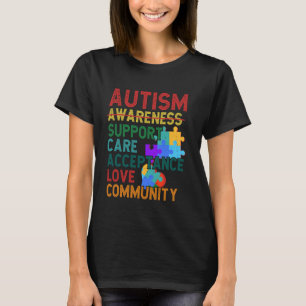 Camiseta Apoyo al Autismo Aceptación Amor Comunidad Rompeca