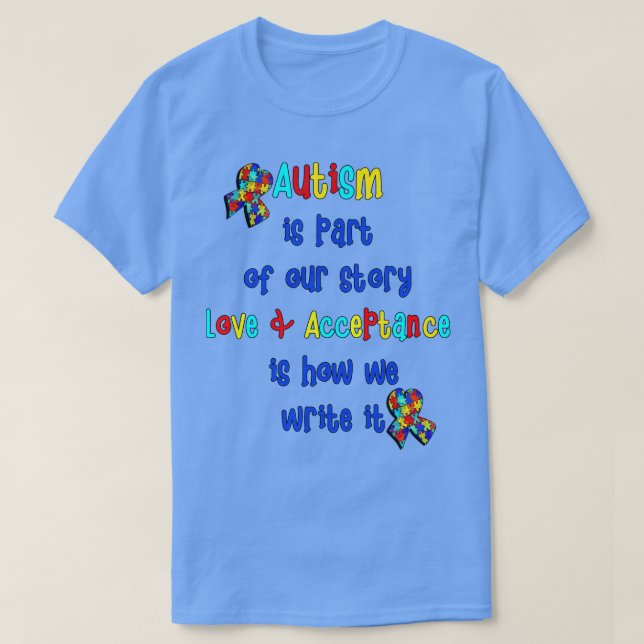 Camiseta Apoyo al autismo cita Inspiradora (Diseño del anverso)