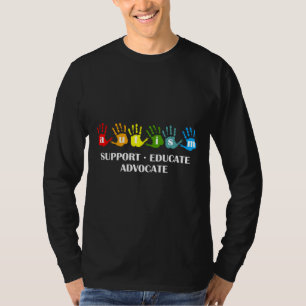 Camiseta Apoyo al autismo Educar a Advocar