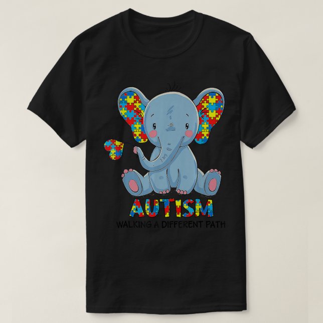 Camiseta Apoyo al Autismo Hombres Mujeres Niños Niñas Chico (Diseño del anverso)