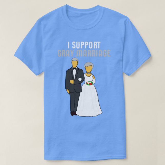 Camiseta Apoyo al Boda gracioso del matrimonio gris (Diseño del anverso)