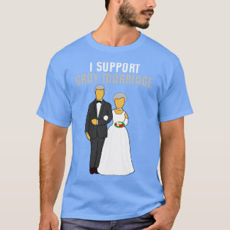 Camiseta Apoyo al Boda gracioso del matrimonio gris