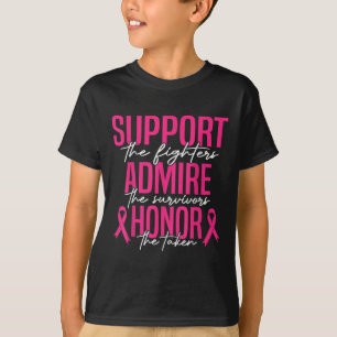 Camiseta Apoyo al cáncer de mama Admire el cáncer de mama d