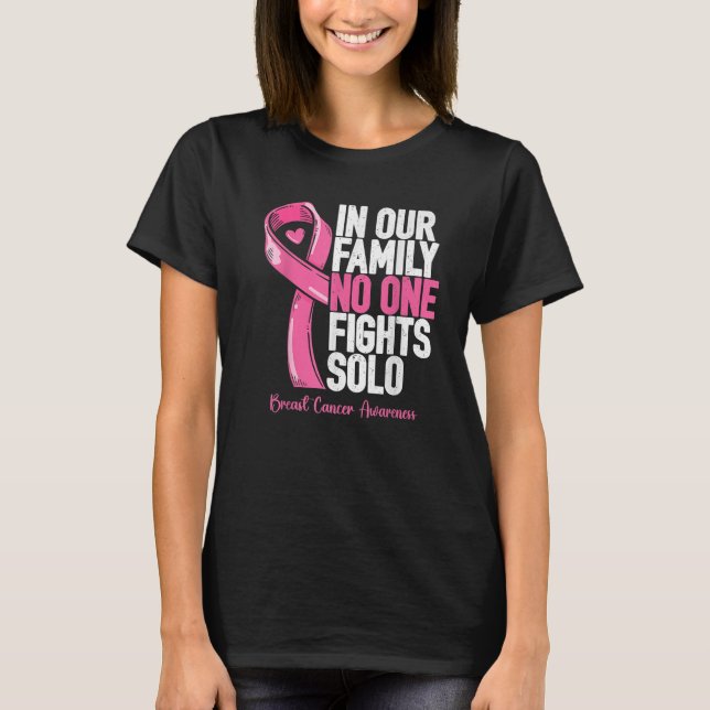 Camiseta Apoyo al cáncer de mama Familias Mujeres Cáncer de (Anverso)