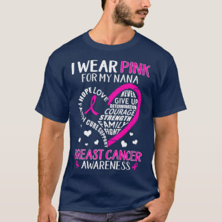 Camiseta Apoyo Al Cáncer De Mama Que Uso Rosa Para Mi Oído