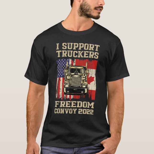 Camiseta Apoyo al Convoy de la Libertad de Camioneros 2022 (Anverso)