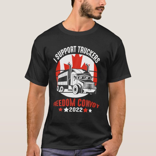 Camiseta Apoyo Al Convoy De Libertad De Camioneros 2022 Can (Anverso)