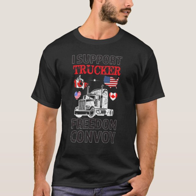 Camiseta Apoyo al Convoy de Libertad de Camioneros 2022 Ee. (Anverso)