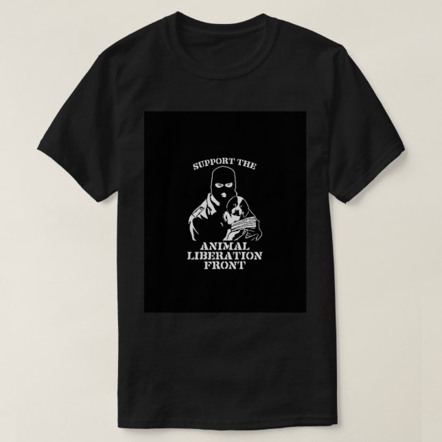 Camiseta Apoyo al Frente de Liberación Animal Gráfico T-Shi (Diseño del anverso)