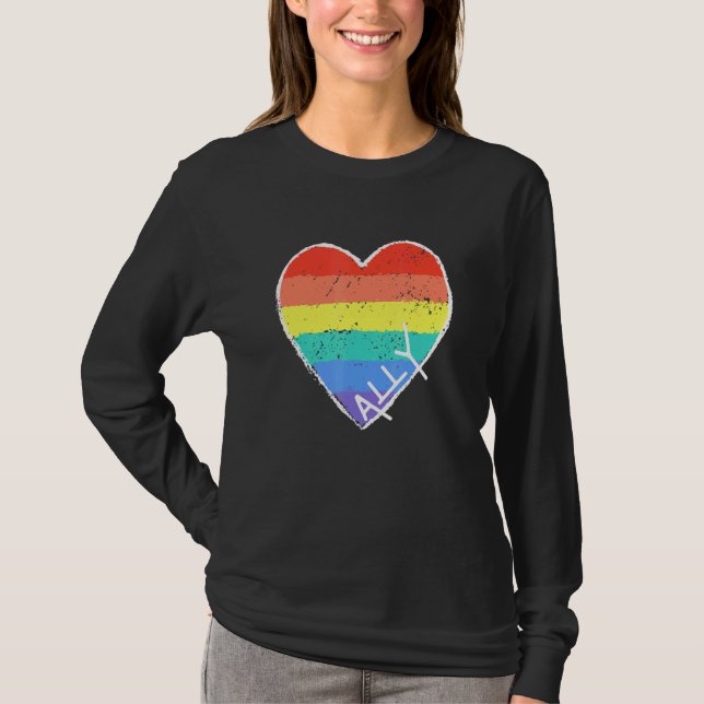 Camiseta Apoyo al Orgullo de Ally Gay Lgbtq (Anverso)