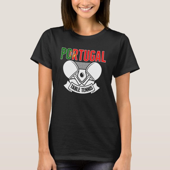Camiseta Apoyo al ping pong portugués en Portugal (Anverso)