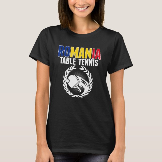 Camiseta Apoyo al Tenis de Mesa Rumano (Anverso)