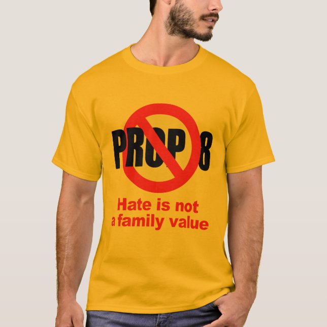 Camiseta APOYO ANTI 8 - el odio no es un valor familiar (Anverso)