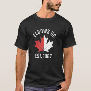 Camiseta Apoyo Canadiense Codos Arriba Canadá Est. 1867 Org