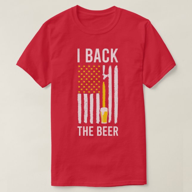 Camiseta Apoyo cerveza divertido regalo patriota (Diseño del anverso)