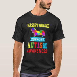 Camiseta Apoyo de Basset Hound Conciencia del Autismo Ropa