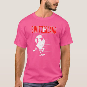 Camiseta Apoyo de equipo suizo de hockey sobre hielo de Hoc