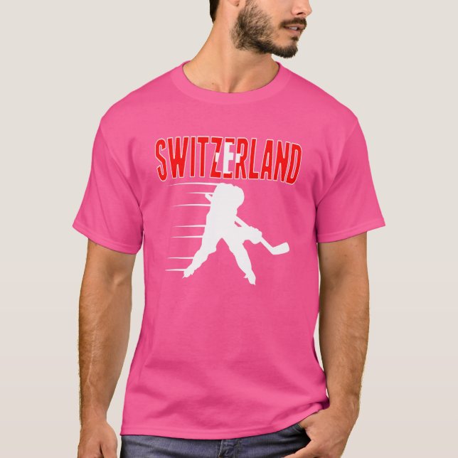 Camiseta Apoyo de equipo suizo de hockey sobre hielo de Hoc (Anverso)