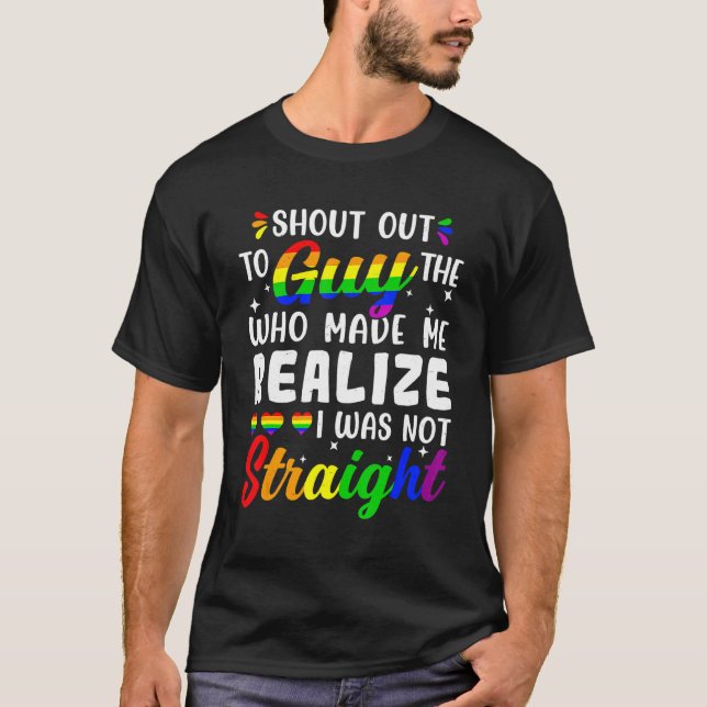 Camiseta Apoyo De Lgbt A Guy Lesbian (Anverso)