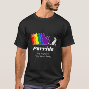 Camiseta Apoyo de Purride Ally Tengo Tu Espalda Gato Purri