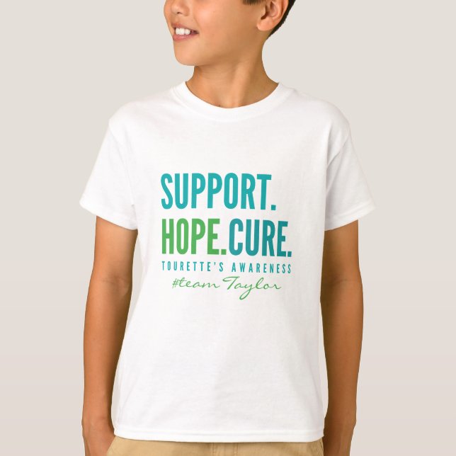 Camiseta apoyo de tourette Nombre personalizado Niños camis (Anverso)