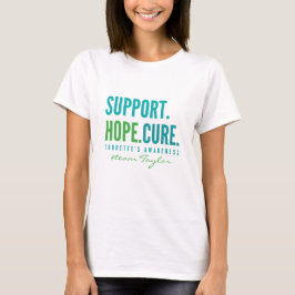 Camiseta apoyo de tourette Nombre personalizado Womens T-Sh