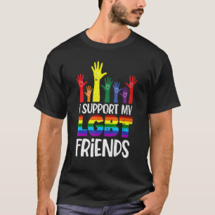 Camiseta Apoyo Directamente A Mis Amigos De Lgbt Orgullo Ga
