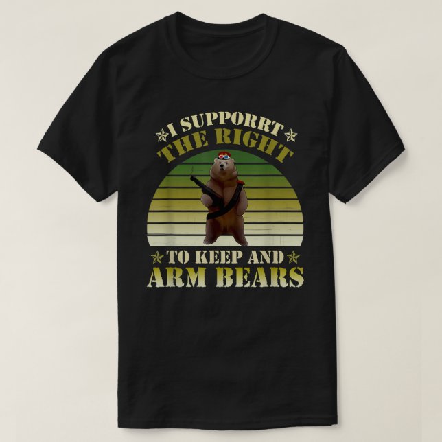 Camiseta Apoyo El Derecho De Conservar Y Armar La Talla De  (Diseño del anverso)