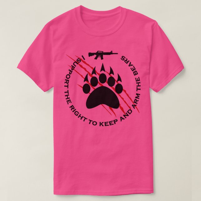 Camiseta Apoyo el derecho de mantener y armar a los osos ho (Diseño del anverso)