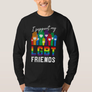 Camiseta Apoyo el Festival del Orgullo de Mis Amigos Lgbt M