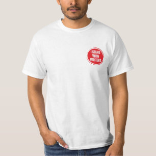 Camiseta Apoyo el logo rojo de los escritores con texto bla