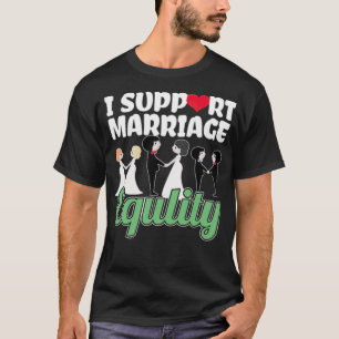 Camiseta Apoyo el matrimonio LGBT Lesbiana Gay Bisexual