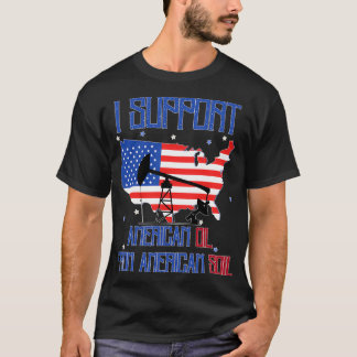 Camiseta Apoyo el petróleo estadounidense del suelo estadou