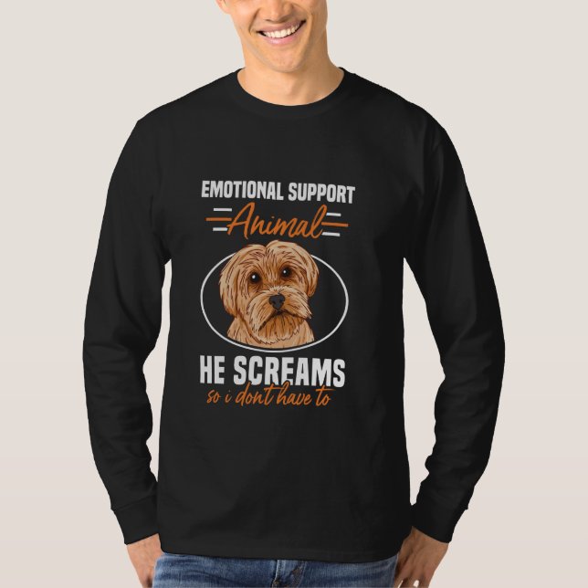 Camiseta Apoyo emocional Animal Yorkshire Terrier Dog Lov (Anverso)