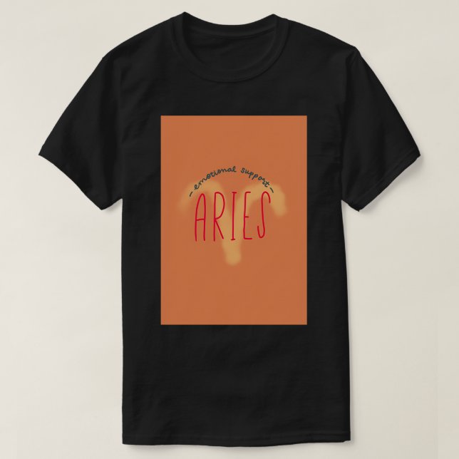 Camiseta Apoyo emocional Aries Aries Zodiac Art (Diseño del anverso)