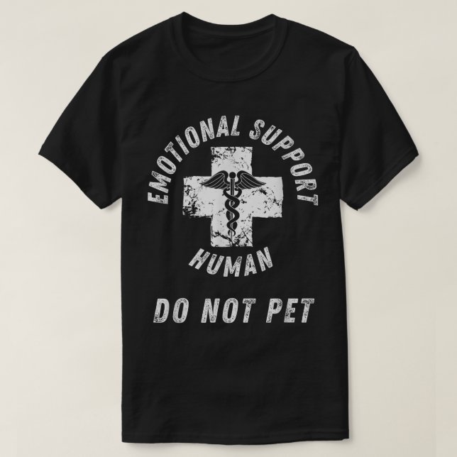 Camiseta Apoyo emocional Human Do Not Mascota Service Dog L (Diseño del anverso)