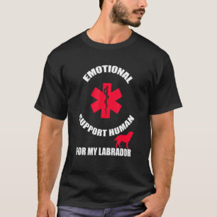 Camiseta Apoyo emocional Humano No Mascota Labrador Perro O