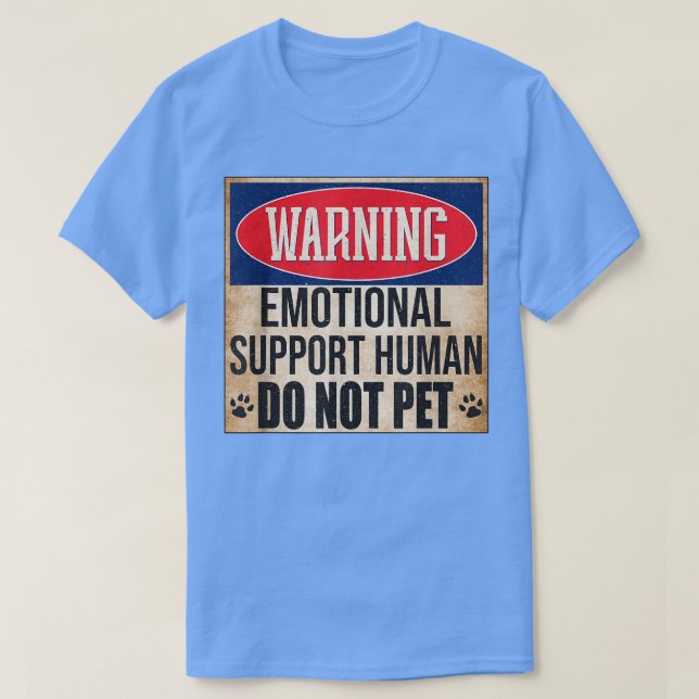 Camiseta Apoyo emocional Humano No Mascota Servicio Dog Hum (Diseño del anverso)