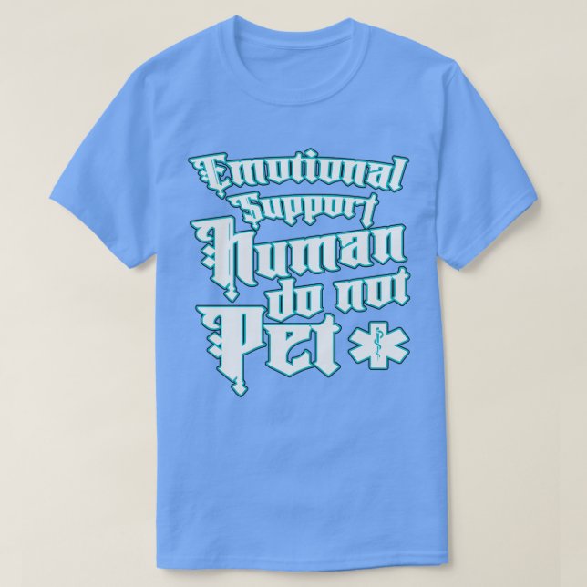 Camiseta Apoyo emocional Humanos No Mascota Neon (Diseño del anverso)