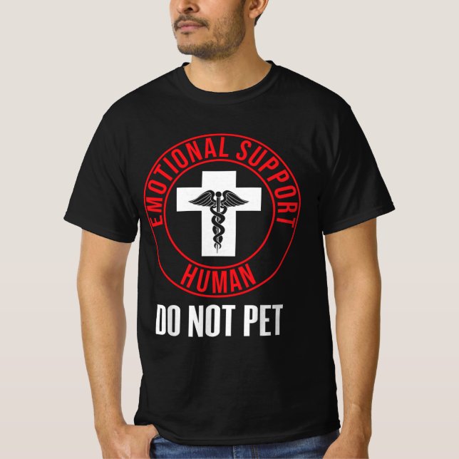 Camiseta Apoyo emocional No Mascota humano (Anverso)