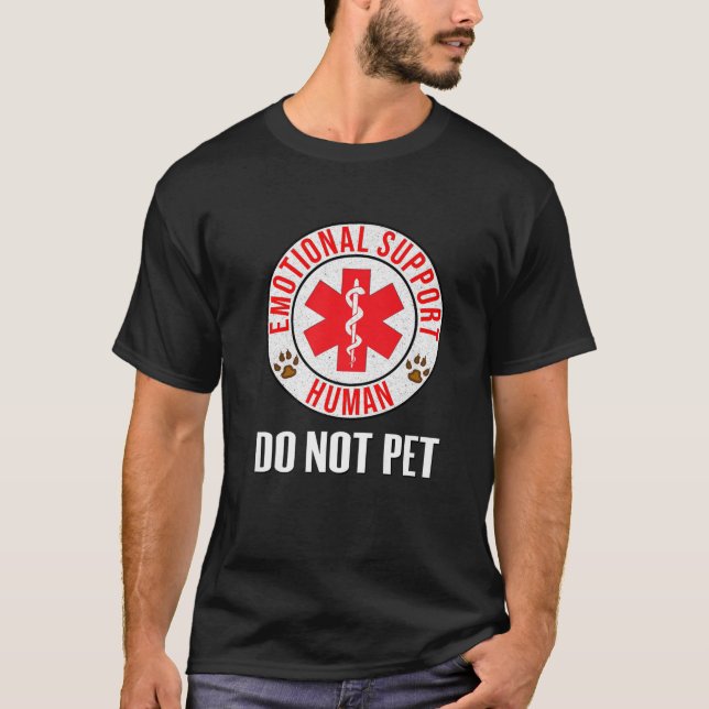 Camiseta Apoyo emocional No Mascota humano - Perro de servi (Anverso)