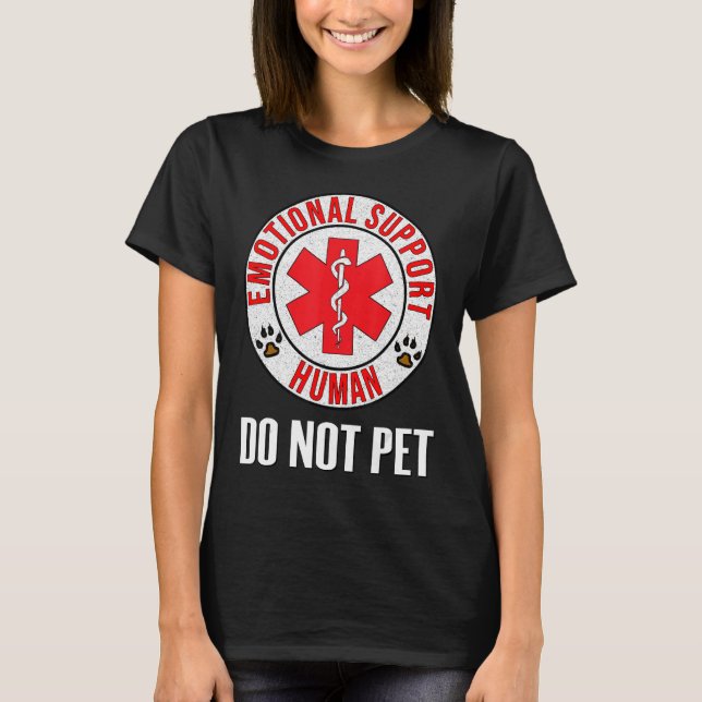 Camiseta Apoyo emocional No Mascota humano - Perro de servi (Anverso)
