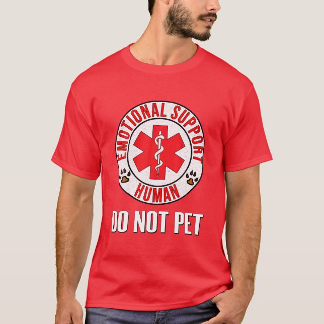 Camiseta Apoyo emocional No Mascota humano - Perro de servi (Anverso)