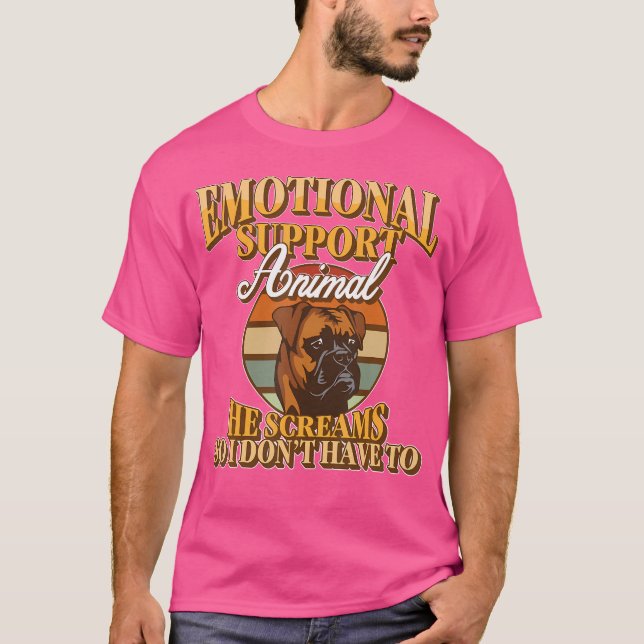 Camiseta Apoyo emocional para el Boxeador Animal (Anverso)