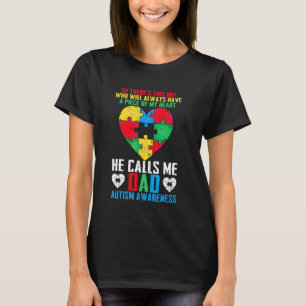 Camiseta Apoyo familiar al autismo Me llama papá Conciencia