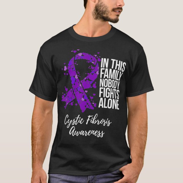Camiseta Apoyo familiar Concienciación sobre la fibrosis qu (Anverso)