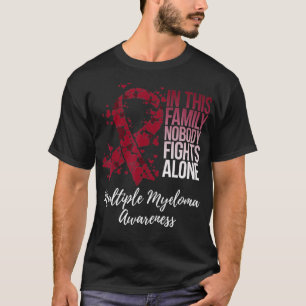 Camiseta Apoyo familiar Concienciación sobre mieloma múltip